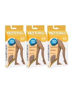 Kit com 3 Meias-calças sem Ponteira Kendall 1891 Alta Compressão (20-30 mmHg) Mel